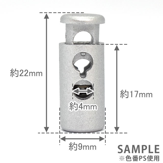 プラスチックパーツ コードロック 2つ穴(BP6109) 00.クリア 08Bk99_