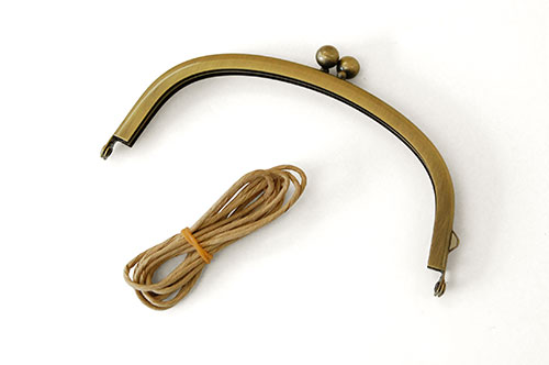 がま口 口金(CH-106) 約12cm幅 BN.アンティークゴールド 08Cl99_