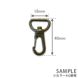 金属パーツ 網ナスカン 18mm G.ゴールド 08Bk99_