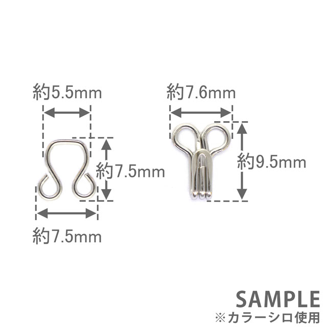 ヒバリ印 スプリングホック No.2 白.ニッケル 12組入 15Yy88_