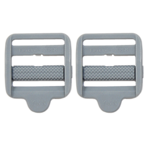 YKK プラスチックパーツ アジャスター/ダブルタイプ(LK25) 25mm幅テープ用 グレー 2個入 08Bk99_