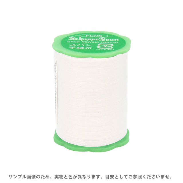 フジックス シャッペスパン 手縫い糸 50番50m巻(F73) 色番401.白08Ab99_