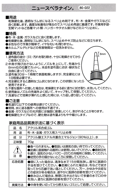 KAWAGUCHI(河口) すべり止め剤 ニュースベラナイン(80-022) 08Bj99_