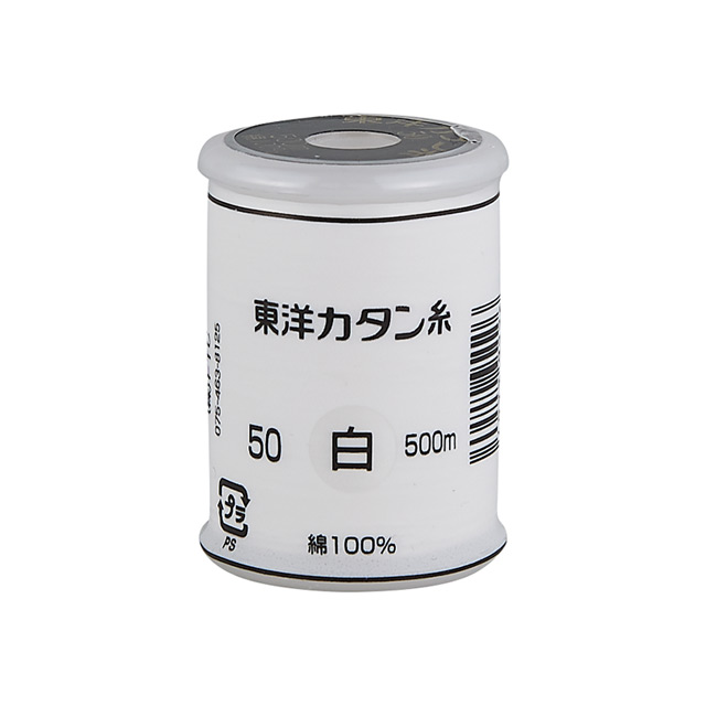 ミシン糸 東洋カタン糸 50番手 500m巻(50/50) 白 99Zz99_