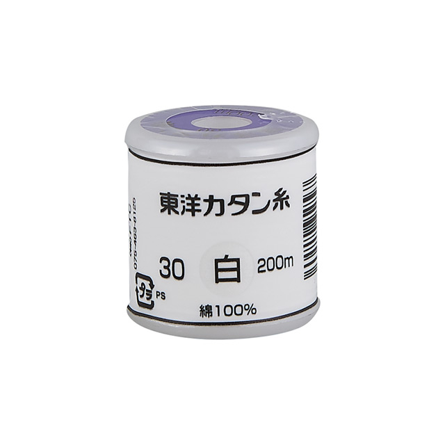 ミシン糸 東洋カタン糸 30番手 200m巻(30/20) 白 99Zz99_
