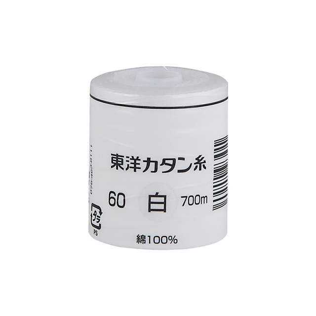 ミシン糸 東洋カタン糸 60番手 700m巻(60/70) 白 99Zz99_