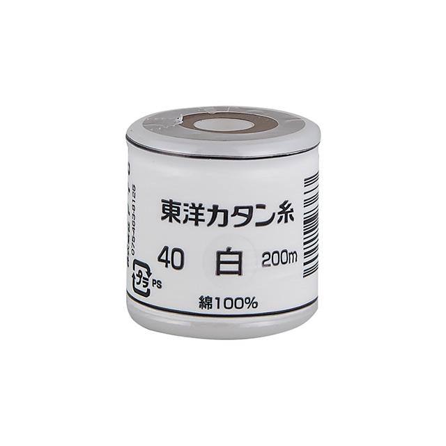 ミシン糸 東洋カタン糸 40番手 200m巻(40/20) 白 99Zz99_