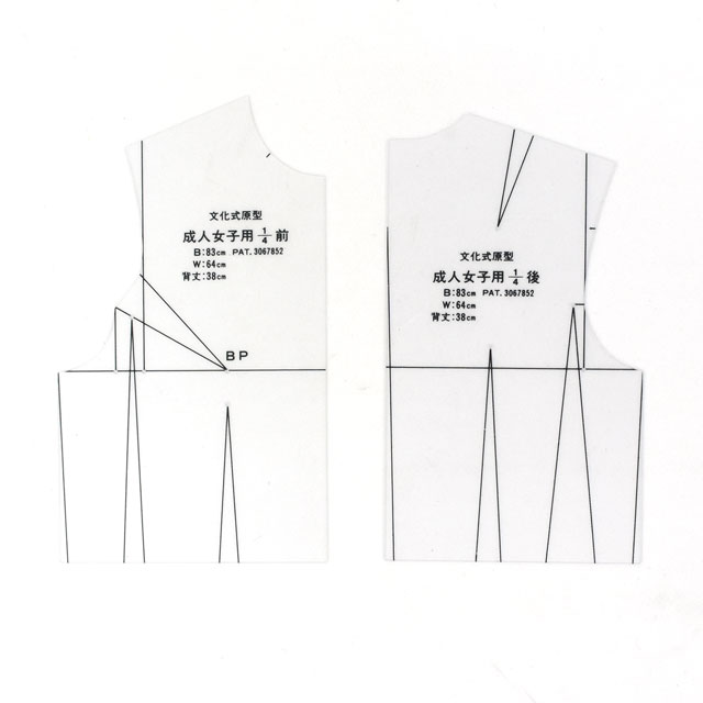 文化式原型 成人女子 1/4縮尺 原型テンプレート（141082） 08Aa99_