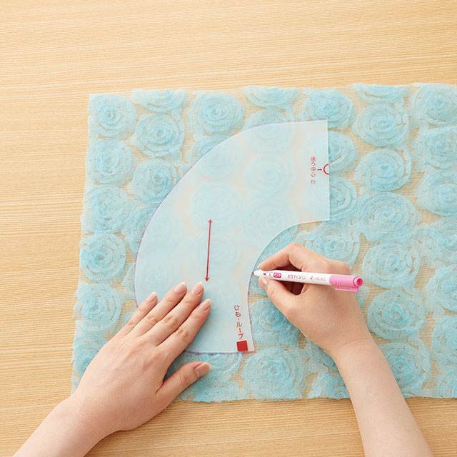 クロバー 付け襟テンプレート(57-385) 丸襟 06Bj99_