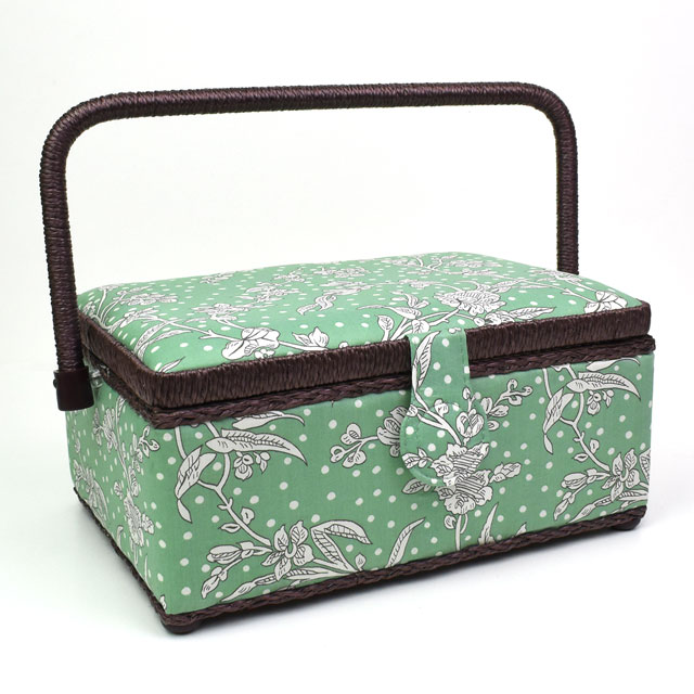 ソーイングバスケット LIBERTY FABRICS リバティ・ファブリックス/Malory使用（SCBM-5491108） Mサイズ V.グリーン系 08Bd99_