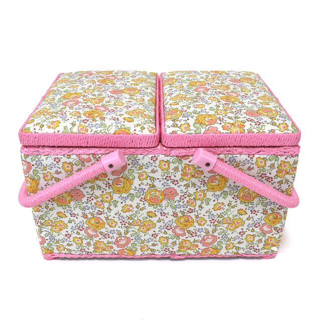 ソーイングバスケット LIBERTY FABRICS リバティ・ファブリックス/Felicite使用(SCBL-3637113) Lサイズ EE.ピンク 99Zz99_