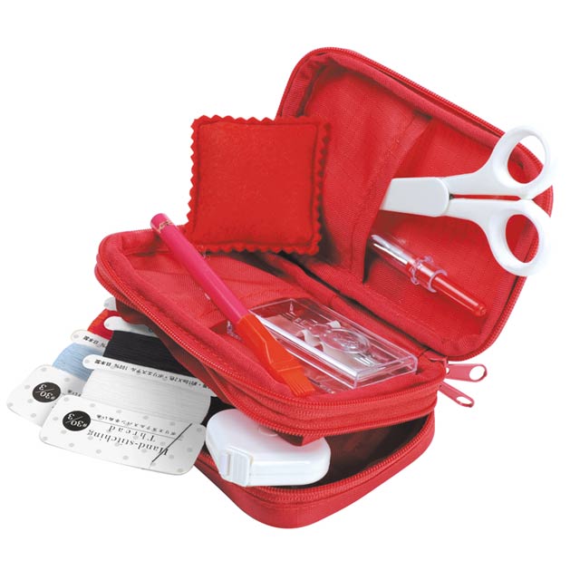 ミササ ソーイングセット ファスナーポーチ(1401) レッド 08Bd99_
