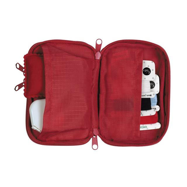 ミササ ソーイングセット ファスナーポーチ(1401) レッド 08Bd99_