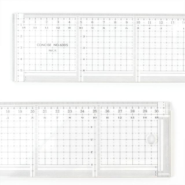 コンサイス定規 レイカットスケール(630S) 30cm 08Aa99_
