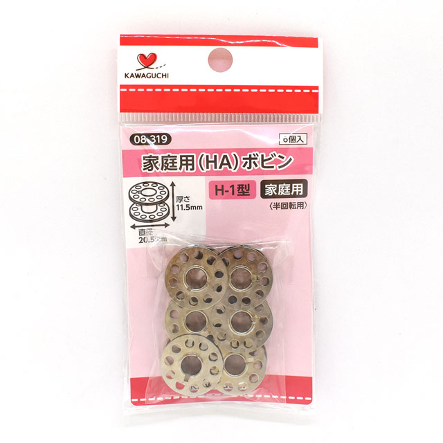KAWAGUCHI（河口） 家庭用ボビン 半回転式ボビンケース専用 6個入（08-319） 08Ac99_