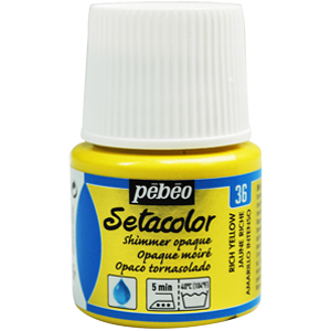 布用水性アクリル絵具 ペベオ セタカラー シマー/不透明色（濃色・淡色生地用） 36.リッチイエロー 07Bf99_
