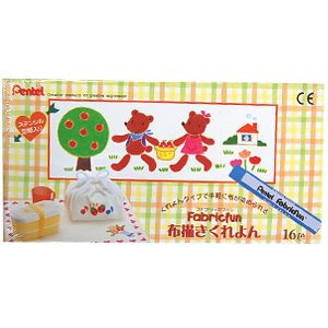 ぺんてる 布描きくれよん fabricfun 16色入 07Bf99_