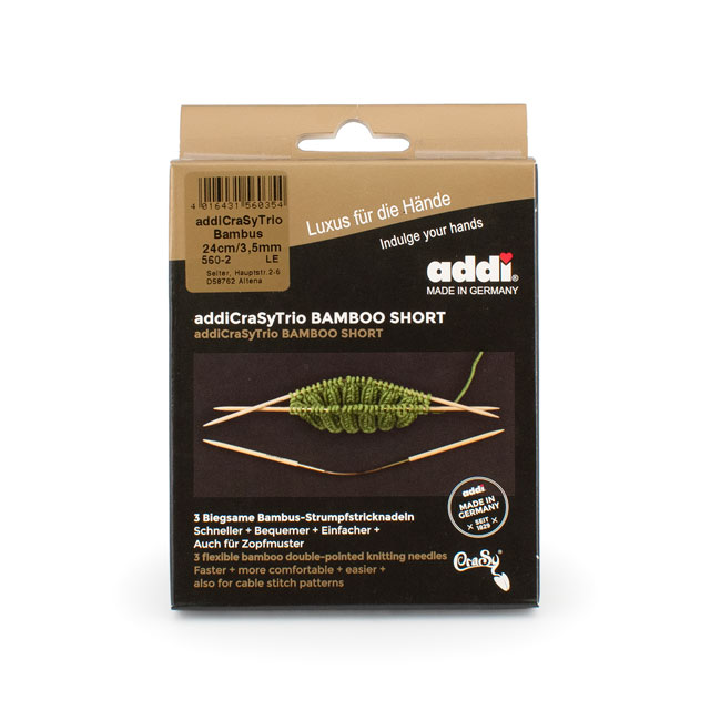 addi-アディ- CraSy Trio Bamboo Short・クレイジートリオバンブーショート 編み針 24cm/3.5mm 4～5号（560-2） 06Cq99_