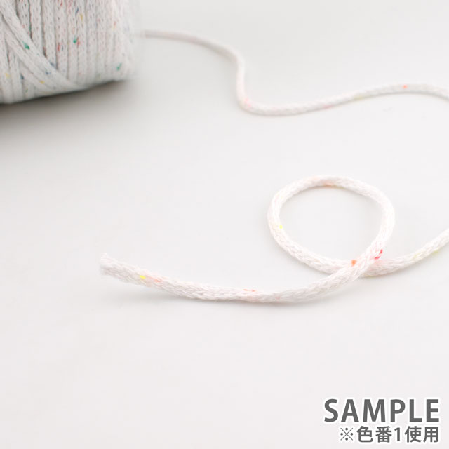 手編み糸 COTTON NEPCORD・コットンネップコード(B-1) 1.シュガー/白 06Co99_