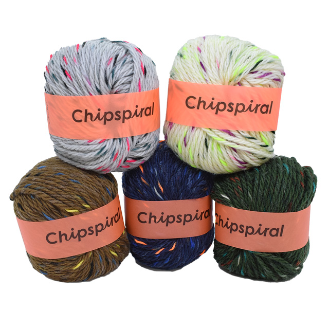 毛糸 ダルマ(横田) チップスパイラル 2.ライトグレーベース 99Zz99_