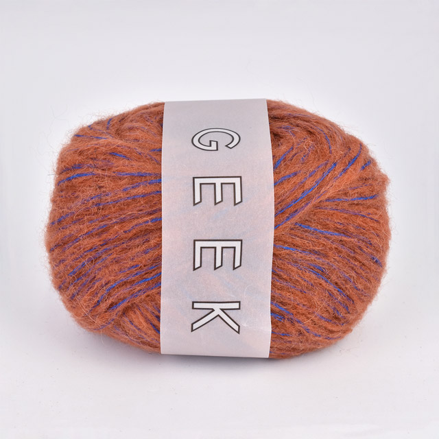 毛糸 ダルマ(横田) ギーク 5.トマト×ブルー 06Co99_