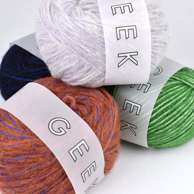 毛糸 ダルマ(横田) ギーク 5.トマト×ブルー 06Co99_