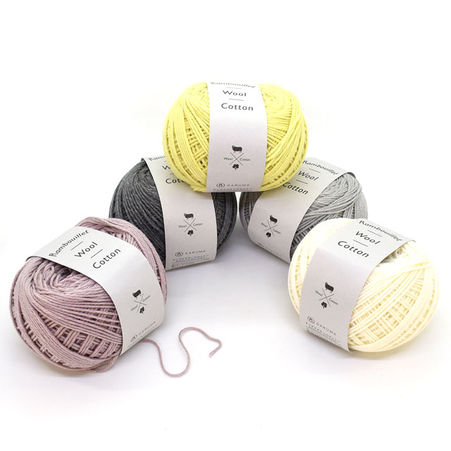 毛糸 ダルマ(横田) ランブイエウールコットン 2.モーヴピンク 06Co99_