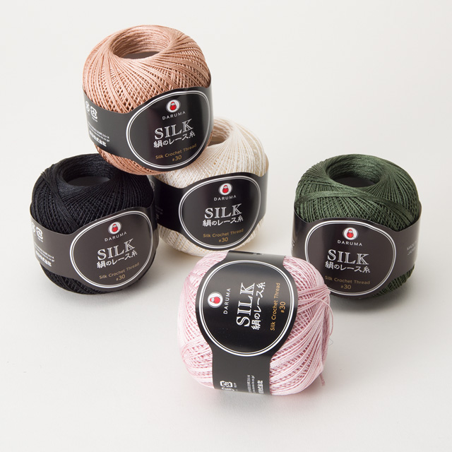 ダルマ(横田) 絹のレース糸 #30 15.ライラック 06Bn99_