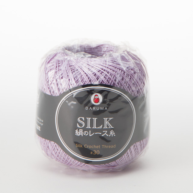 ダルマ(横田) 絹のレース糸 #30 15.ライラック 06Bn99_