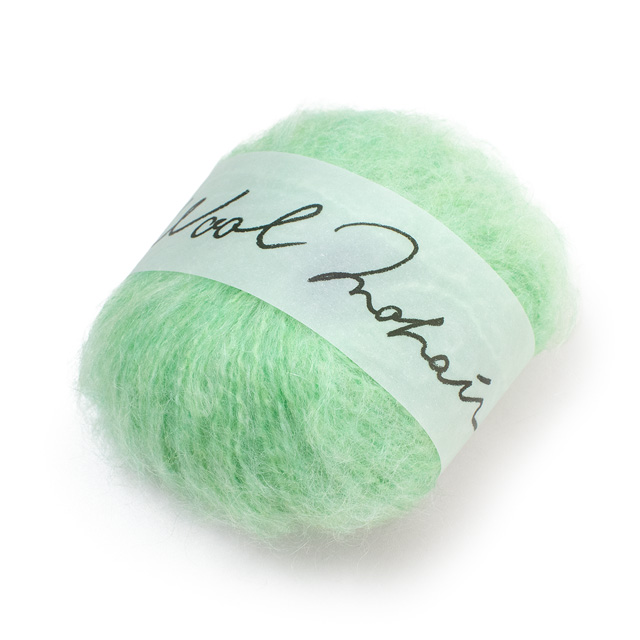 毛糸 ダルマ（横田） ウールモヘヤ 14.アイスグリーン 06Co99_