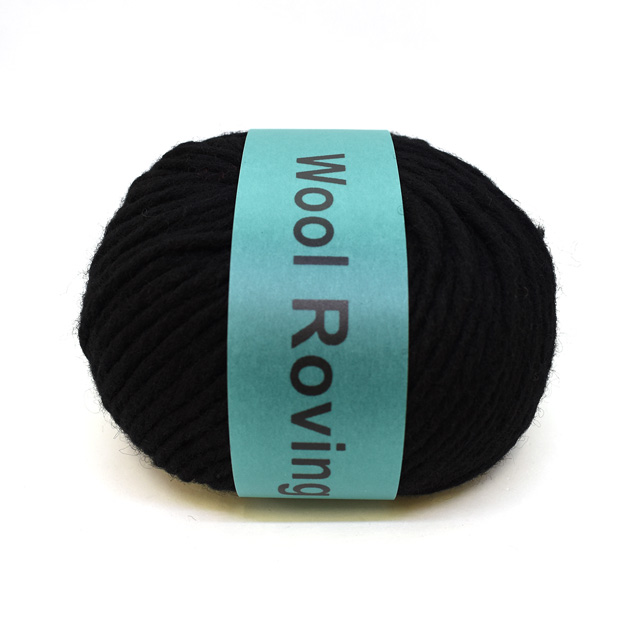 毛糸 ダルマ(横田) ウールロービング 9.ブラック 06Co99_