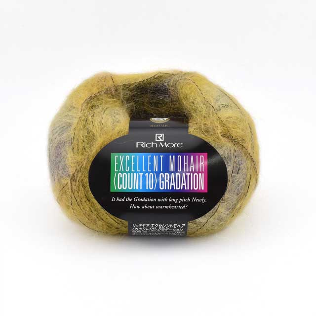 毛糸 リッチモア(ハマナカ) エクセレントモヘア カウント10 グラデーション 色番133 06Co99_