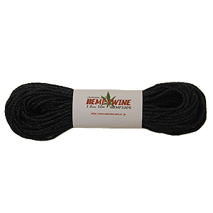 ヘンプコード(麻糸) HEMP TWINE 中 326.ブラック 08Be99_