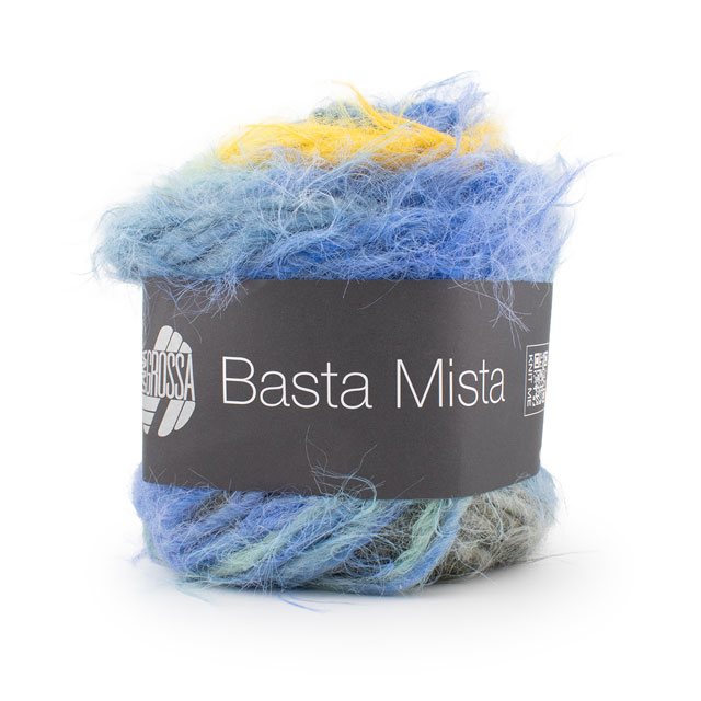 毛糸 LANA GROSSA-ラナグロッサ- Basta Mista・ バスタ ミスタ 101.マスタード/ライムグリーン/ロイヤル/ジーンズ/グレー/マウスグレー 06Co99_