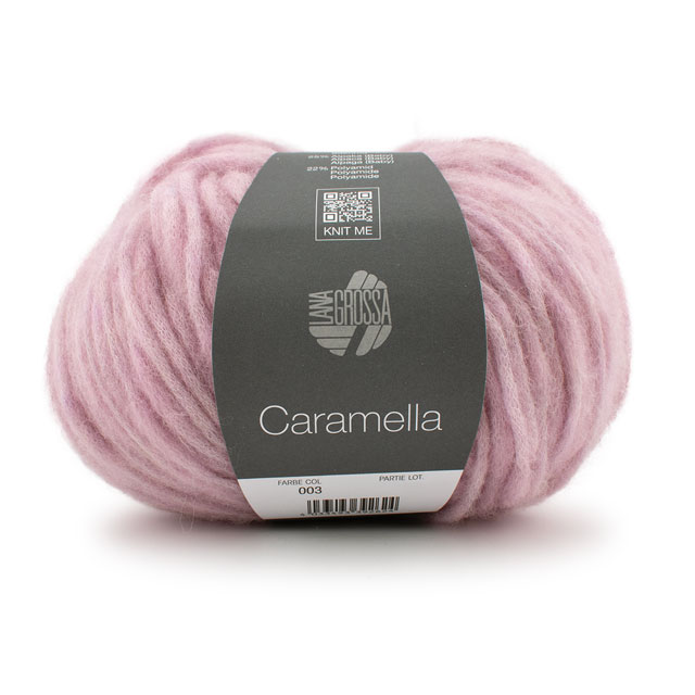 毛糸 LANA GROSSA-ラナグロッサ- Caramella・カラメッラ 3.グレーピンク 06Co99_