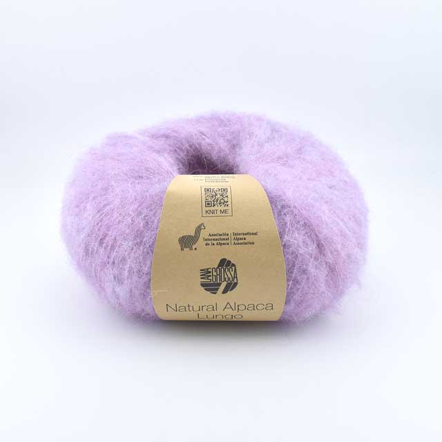 毛糸 LANA GROSSA-ラナグロッサ- NATURAL ALPACA LUNGO・ナチュラル アルパカ ルンゴ(1415) 15.ラベンダー 06Co99_