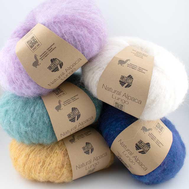 毛糸 LANA GROSSA-ラナグロッサ- NATURAL ALPACA LUNGO・ナチュラル アルパカ ルンゴ(1415) 15.ラベンダー 06Co99_