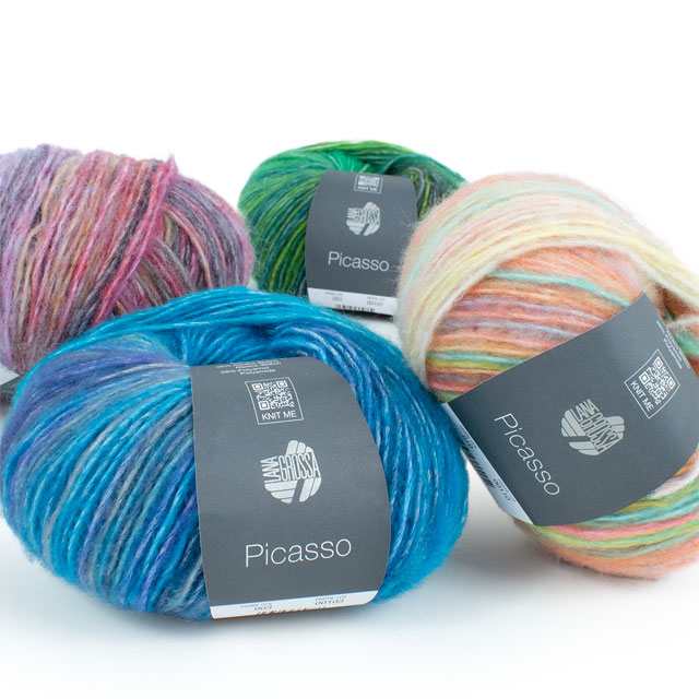 毛糸 LANA GROSSA-ラナグロッサ- PICASSO・ピカソ(1615) 10.パステルレインボー 06Co99_