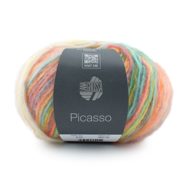 毛糸 LANA GROSSA-ラナグロッサ- PICASSO・ピカソ(1615) 10.パステルレインボー 06Co99_