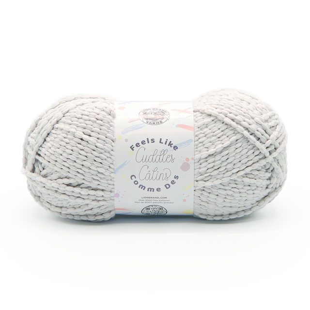 手編み糸 Lion Brand Yarn-ライオンブランドヤーン- FEELS LIKE CUDDLES・フィールズ ライク カドルズ(158) 149AJ.SILVER CLOUD 06Co99_