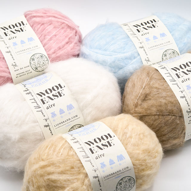 毛糸 Lion Brand Yarn-ライオンブランドヤーン- WOOL EASE AIRE・ウール イーズ エア(644) 106AE.ICE 06Co99_