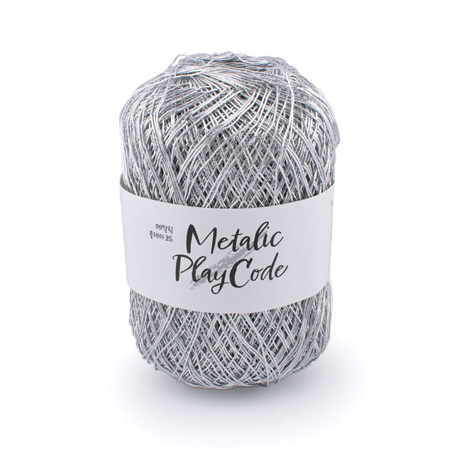 手編み糸 メタリックプレイコード(mpc) 101.シルバー 06Co99_