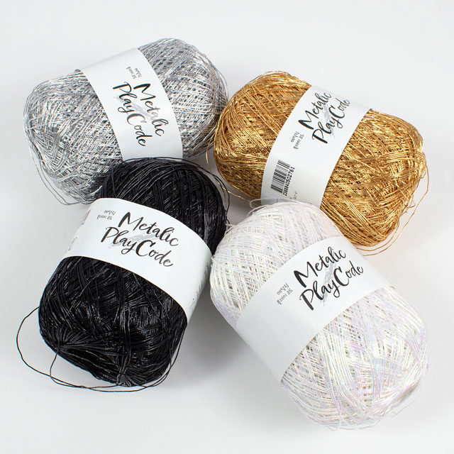 手編み糸 メタリックプレイコード(mpc) 101.シルバー 06Co99_