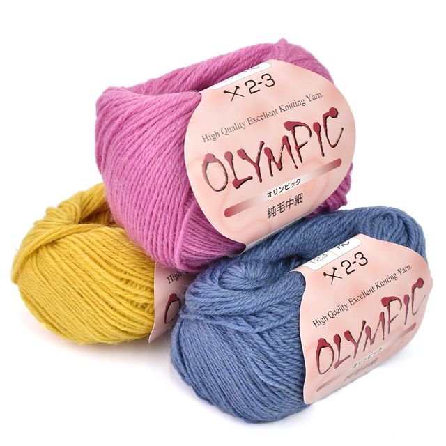 毛糸(10玉1袋) Olympic・オリンピック 純毛 中細 色番.117 14Yy88j