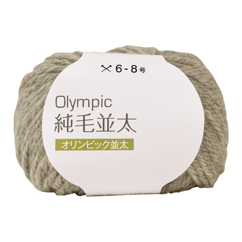 毛糸(10玉1袋) Olympic・オリンピック 純毛 並太 413.ライト杢グレー 14Yy88j