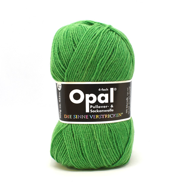 毛糸 Opal-オパール- 単色 4ply/4本撚り 100g巻 1990.グラスグリーン 06Co99j