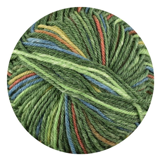 毛糸 Opal-オパール- レリーフ2 4ply/4本撚り Grun 9660.グリーン系マルチカラー 06Co99j