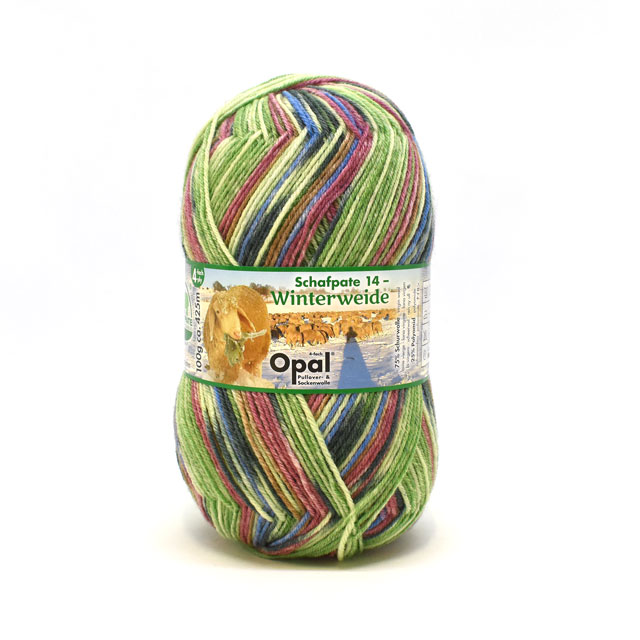 毛糸 Opal-オパール- シャーフパーテ14 4ply/4本撚り 11190.おいしい草 06Co99j