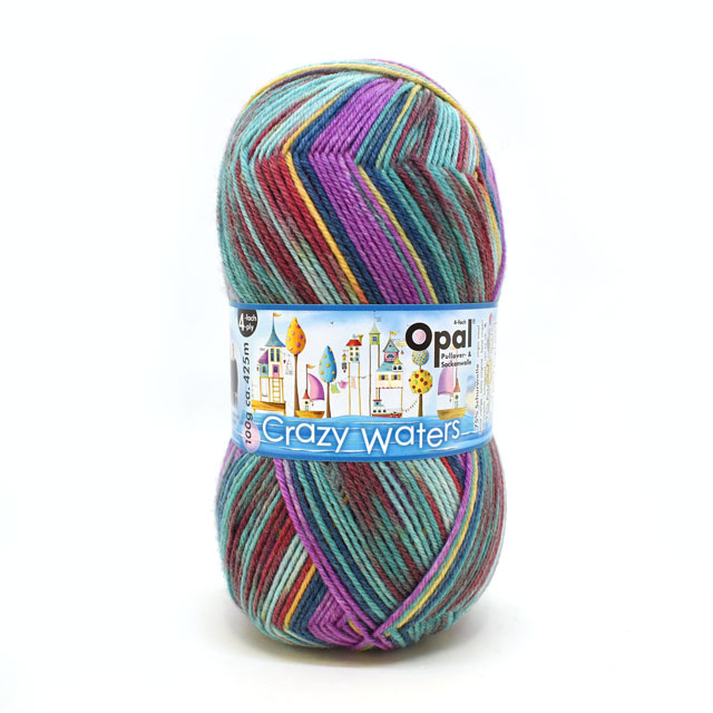 毛糸 Opal-オパール- クレイジーウォーターズ 4ply/4本撚り 11310.バブル 06Co99j