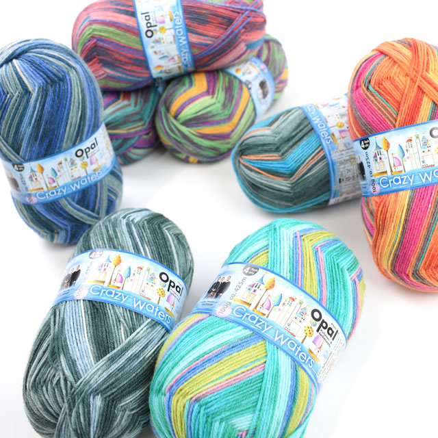 毛糸 Opal-オパール- クレイジーウォーターズ 4ply/4本撚り 11310.バブル 06Co99j